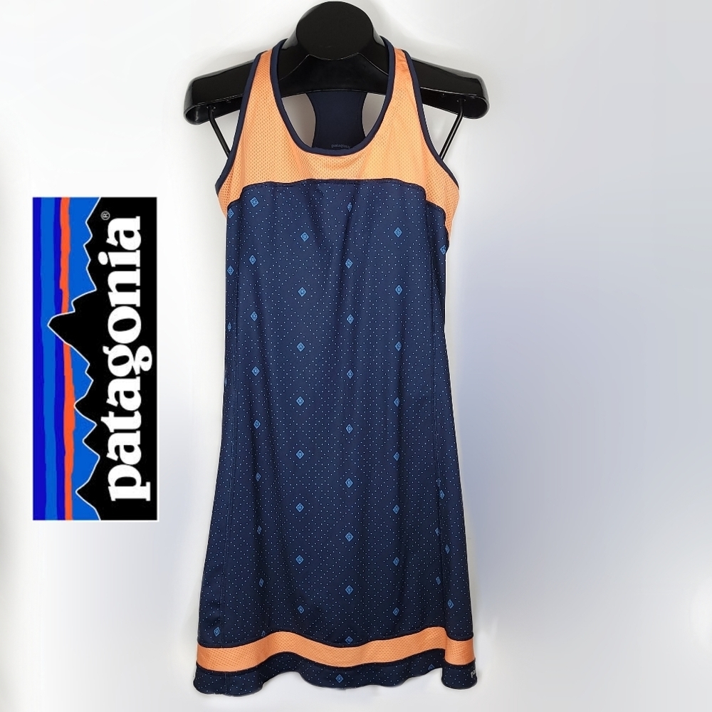 Patagonia Navy and Peach Women's Dress